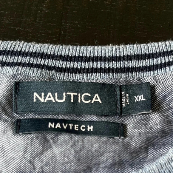 Nautica Navtech Mens Sweater XXL Scoop Neck - Picture 2 of 5